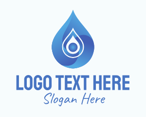 Blue Gradient Droplet  Logo