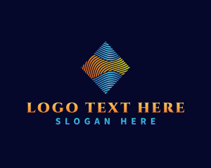 Textile - Diamond Wave Tile logo design