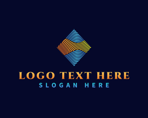 Weaving - Diamond Wave Tile logo design