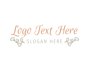 Entrepreneur - Slim Cursive Floral Wordmark logo design