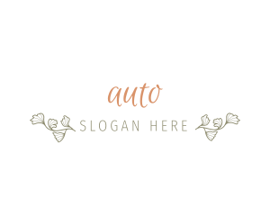 Yoga - Slim Cursive Floral Wordmark logo design