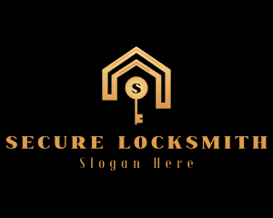 Locksmith - House Key Real Estate logo design