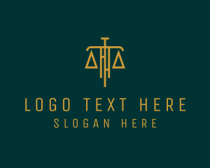 Letter Rr - Law Firm Legal Scale logo design