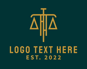 Court - Law Firm Legal Scale logo design