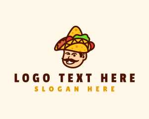 Gourmet - Mexican Taco Sombrero logo design