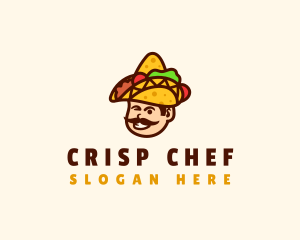 Mexican Taco Sombrero logo design