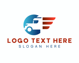 Trailer Truck - American Truck Cargo logo design