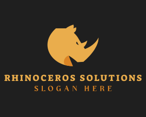 Gold Rhinoceros Firm logo design