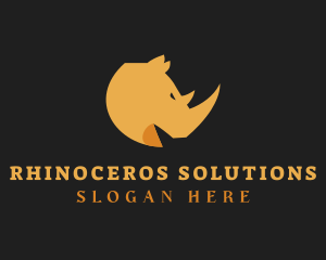 Rhinoceros - Gold Rhinoceros Firm logo design