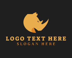 Rhinoceros - Gold Rhinoceros Firm logo design
