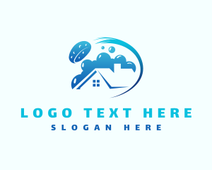 House - House Cleaning Sponge logo design