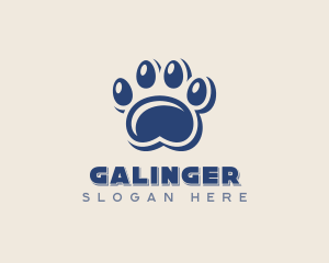 Paw Print Pet Grooming Logo