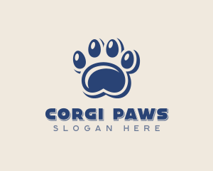 Paw Print Pet Grooming logo design