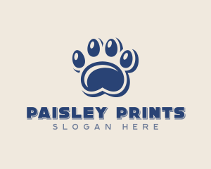 Paw Print Pet Grooming logo design