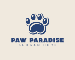 Paw Print Pet Grooming logo design