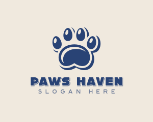 Paw Print Pet Grooming logo design