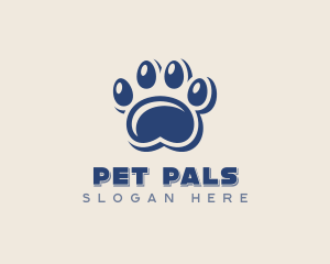 Paw Print Pet Grooming logo design