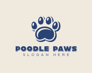 Paw Print Pet Grooming logo design