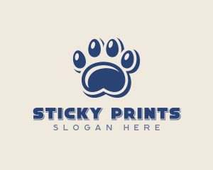 Paw Print Pet Grooming logo design