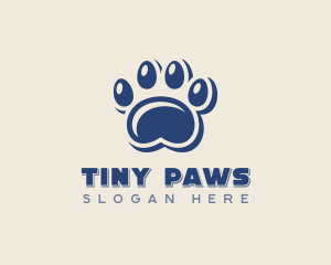 Paw Print Pet Grooming logo design