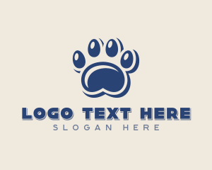 Pet Shop - Paw Print Pet Grooming logo design