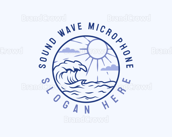 Outdoor Ocean Waves Logo