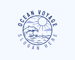 Outdoor Ocean Waves logo design