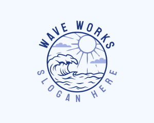 Outdoor Ocean Waves logo design