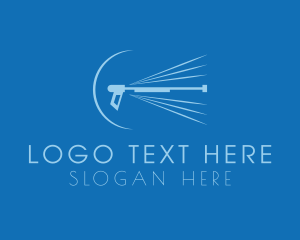 Cleaner - Blue Water Pressure Washer logo design