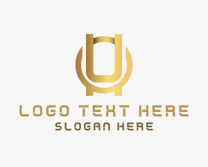 Digital - Gradient Crypto Money Letter U logo design