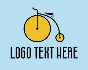 Auction - Penny Farthing Bicycle logo design