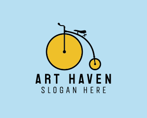 Museum - Penny Farthing Bicycle logo design