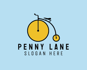 Penny Farthing Bicycle logo design