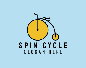 Penny Farthing Bicycle logo design