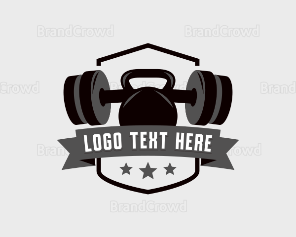 Barbell Weights Fitness Logo