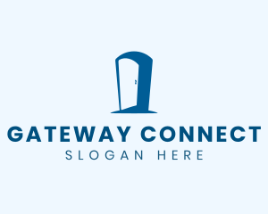 Gateway - Open Door Keyhole logo design