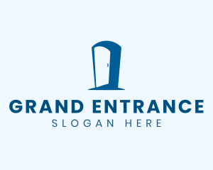 Entrance - Open Door Keyhole logo design