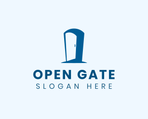 Gateway - Open Door Keyhole logo design