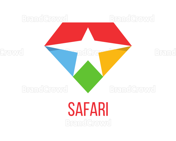 Colorful Star Diamond Logo