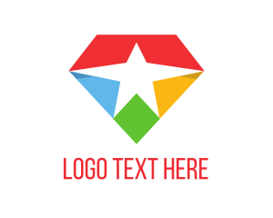Diamond - Colorful Star Diamond logo design