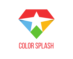 Colorful Star Diamond logo design