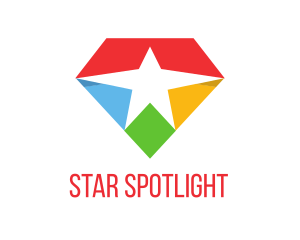 Colorful Star Diamond logo design