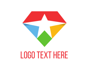 Geometric - Colorful Star Diamond logo design