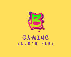 Blogger - Graffiti Art Letter B logo design