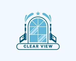 Window Pressure Washing Cleaner logo design