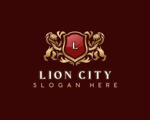 Lion Royal Heraldry logo design