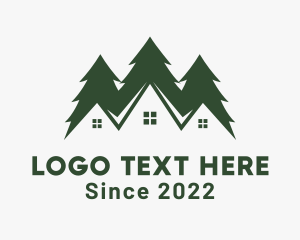 Lumber - Cabin House Real Estate logo design