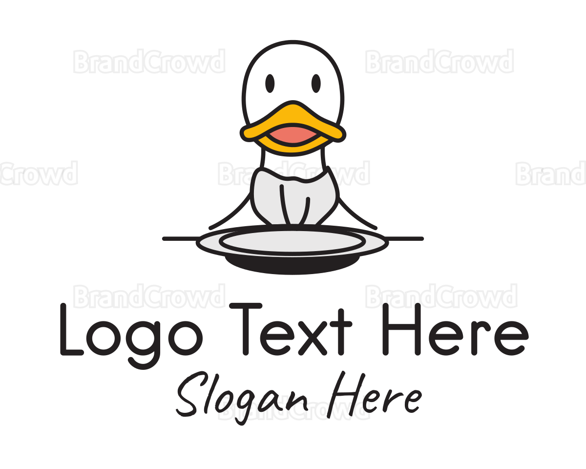 Duck Restaurant Diner Logo