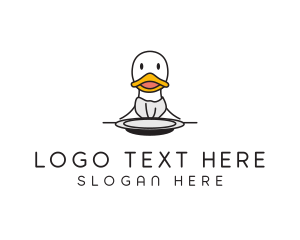 Cute - Duck Restaurant Diner logo design