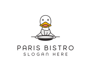 Duck Restaurant Diner logo design